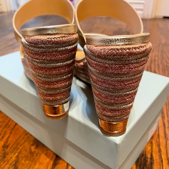 Jimmy Choo platform wedge gold slide sandals - Picture 10 of 10